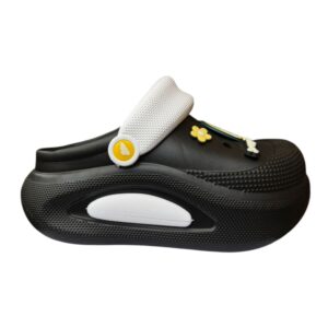 Sandalia Clogs Plataforma Snoopy Negro 2FY030